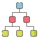 external hierarchy-structure-infographic-flaticons-lineal-color-flat-icons-3 icon