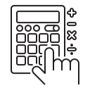 external calculator-back-to-school-flaticons-lineal-flat-icons icon