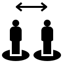 external distancing-lockdown-glyph-glyph-geotatah icon