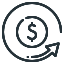 external chargeback-banking-and-money-good-lines-kalash icon