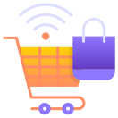 external cart-internet-of-things-gradient-design-circle icon