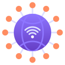 external hotel-internet-of-things-gradient-design-circle icon