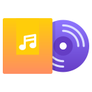 external record-activities-gradient-design-circle icon