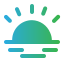 external sunset-weather-and-disaster-solid-gradient-gradient-solid-kendis-lasman icon