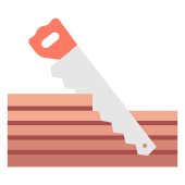 external carpenter-build-a-house-flat-house-maxicons icon