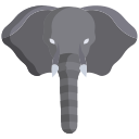 external elephant-animal-faces-icongeek26-flat-icongeek26 icon