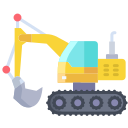 external excavator-vehicles-icongeek26-flat-icongeek26 icon