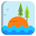 external island-landscape-icongeek26-flat-icongeek26 icon