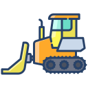 external bulldozer-vehicles-icongeek26-linear-colour-icongeek26 icon