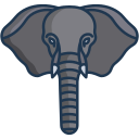 external elephant-animal-faces-icongeek26-linear-colour-icongeek26 icon