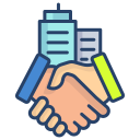 external hand-shake-due-diligence-icongeek26-linear-colour-icongeek26 icon