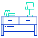 external Study-Table-interior-icongeek26-outline-colour-icongeek26 icon