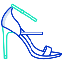 external Two-Tone-Suede-Sandal-high-heels-icongeek26-outline-colour-icongeek26 icon