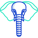 external elephant-animal-faces-icongeek26-outline-colour-icongeek26 icon