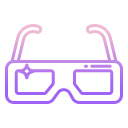 external 3d-glasses-retro-80s-icongeek26-outline-gradient-icongeek26 icon