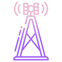 external antenna-communication-icongeek26-outline-gradient-icongeek26 icon