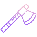 external axe-camping-icongeek26-outline-gradient-icongeek26 icon