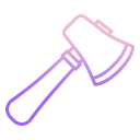 external axe-carpentry-icongeek26-outline-gradient-icongeek26 icon