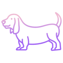 external basset-hound-dog-breeds-icongeek26-outline-gradient-icongeek26 icon