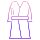 external bathrobe-women-fashion-icongeek26-outline-gradient-icongeek26 icon