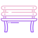 external bench-furniture-icongeek26-outline-gradient-icongeek26 icon