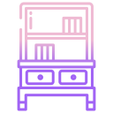 external bookshelf-furniture-icongeek26-outline-gradient-icongeek26 icon