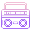 external boombox-retro-80s-icongeek26-outline-gradient-icongeek26 icon