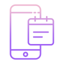 external calendar-mobile-application-icongeek26-outline-gradient-icongeek26 icon