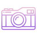 external camera-retro-80s-icongeek26-outline-gradient-icongeek26 icon