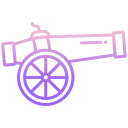 external cannon-pirates-icongeek26-outline-gradient-icongeek26 icon