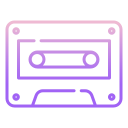 external cassette-lifestyle-icongeek26-outline-gradient-icongeek26 icon