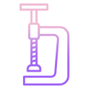 external clamp-carpentry-icongeek26-outline-gradient-icongeek26 icon