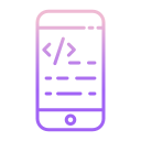 external coding-mobile-application-icongeek26-outline-gradient-icongeek26-1 icon