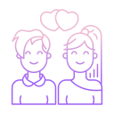 external couple-family-icongeek26-outline-gradient-icongeek26-1 icon