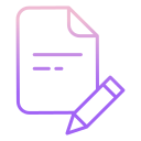 external edit-file-documents-icongeek26-outline-gradient-icongeek26 icon