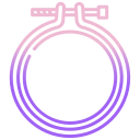 external embroidery-hoop-sewing-icongeek26-outline-gradient-icongeek26 icon