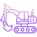 external excavator-vehicles-icongeek26-outline-gradient-icongeek26 icon