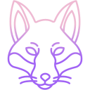 external fox-animal-faces-icongeek26-outline-gradient-icongeek26 icon