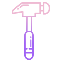 external hammer-electrician-icongeek26-outline-gradient-icongeek26 icon