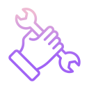 external hand-car-service-icongeek26-outline-gradient-icongeek26 icon