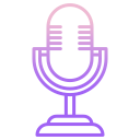 external microphone-music-icongeek26-outline-gradient-icongeek26 icon