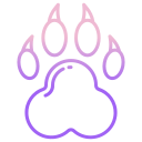 external paw-hunting-icongeek26-outline-gradient-icongeek26 icon