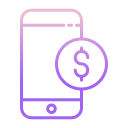 external payment-method-mobile-application-icongeek26-outline-gradient-icongeek26 icon