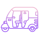 external rickshaw-india-icongeek26-outline-gradient-icongeek26 icon