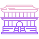 external temple-buddhism-icongeek26-outline-gradient-icongeek26 icon