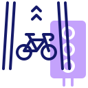 external bike-lane-bike-to-work-inipagistudio-lineal-color-inipagistudio icon