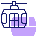 external cable-car-cabin-amusement-park-inipagistudio-lineal-color-inipagistudio icon