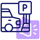 external car-park-parking-area-inipagistudio-lineal-color-inipagistudio icon