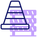 external cone-construction-site-inipagistudio-lineal-color-inipagistudio icon