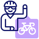 external cyclist-bike-to-work-inipagistudio-lineal-color-inipagistudio icon